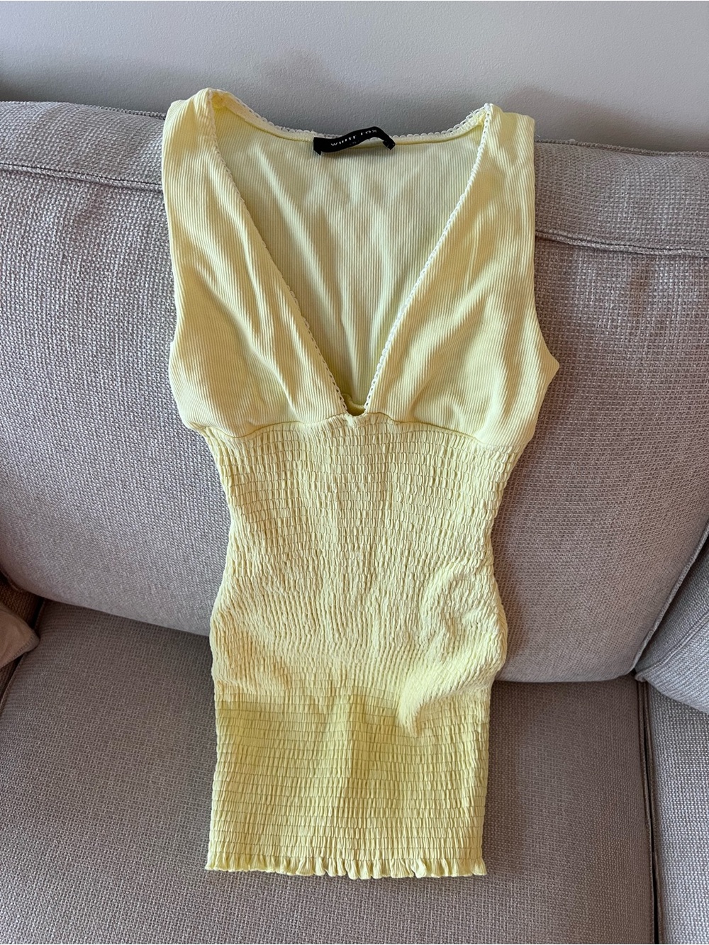 White Fox Boutique Yellow Sleeveless Mini Dress
